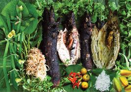 Ca nuong trui (Bare fried fish) 